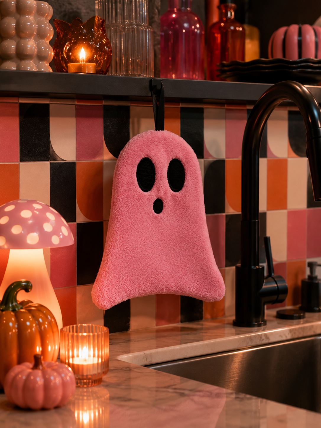 Cute Ghost Halloween Hand Towel