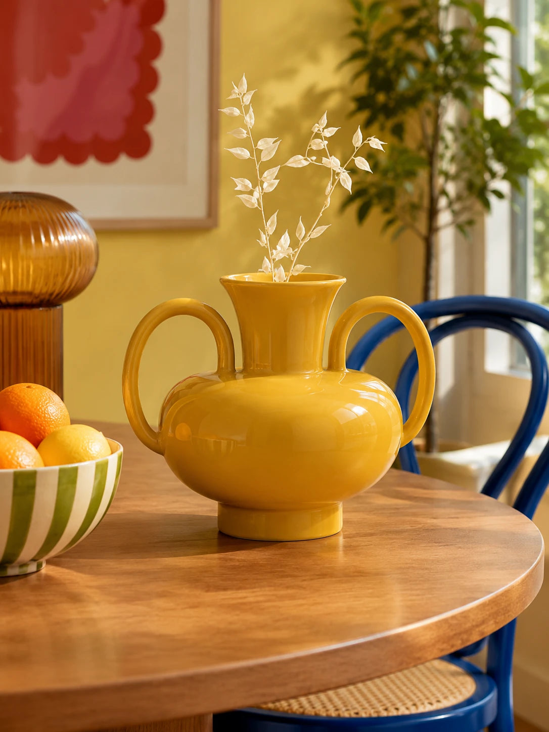 Modern Glazed Ceramic Vase: Sculptural High-Gloss Accent Piece