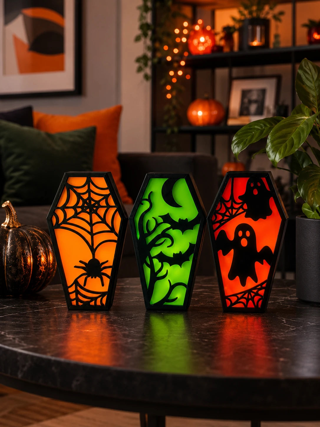 Halloween Coffin LED Decorative Light Set