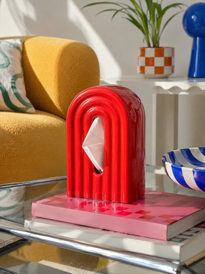 Rainbow Ceramic Arch Tissue Box Cover