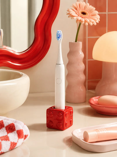 Building Block Ceramic Toothbrush Holder