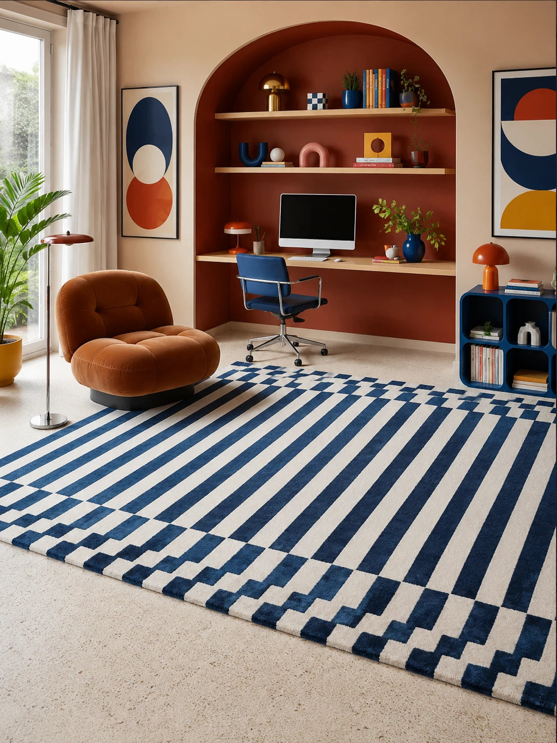 Bold Stripe Patterned Area Rug — Dopamine Decor Floor Covering