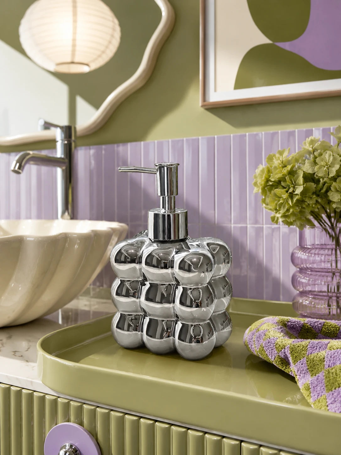 Beaded Ceramic Soap Dispenser