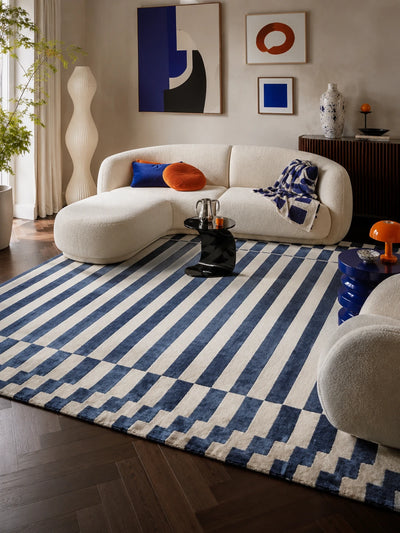 Bold Stripe Patterned Area Rug — Dopamine Decor Floor Covering