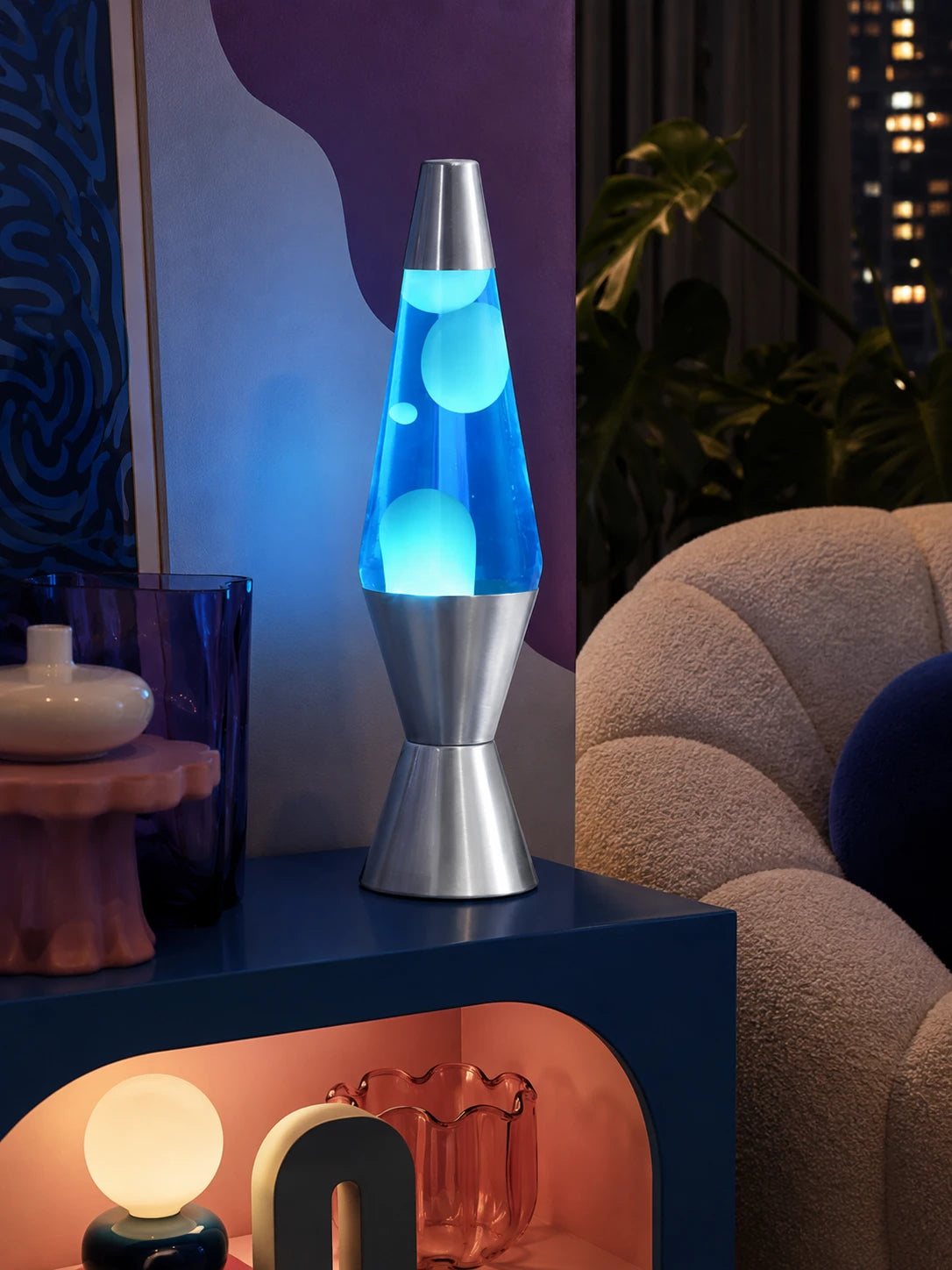 Retro Silver Lava Lamp