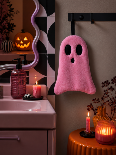 Cute Ghost Halloween Hand Towel