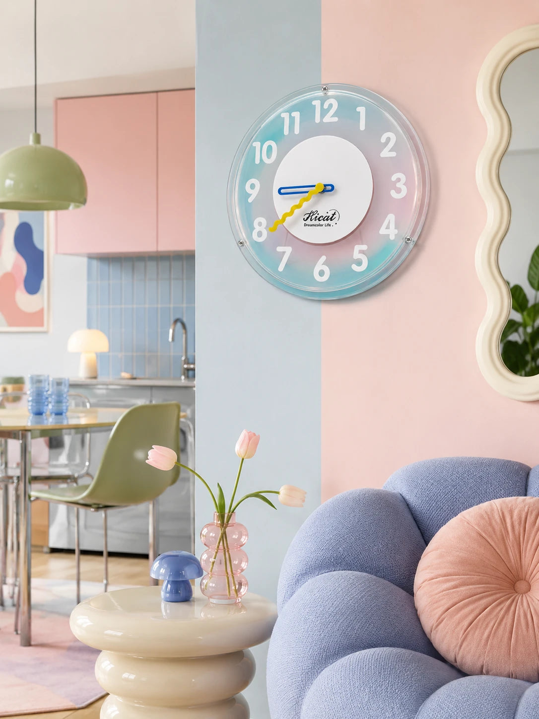 Dream Colorful Bubble Clock — Dopamine Decor Desk & Wall Clock