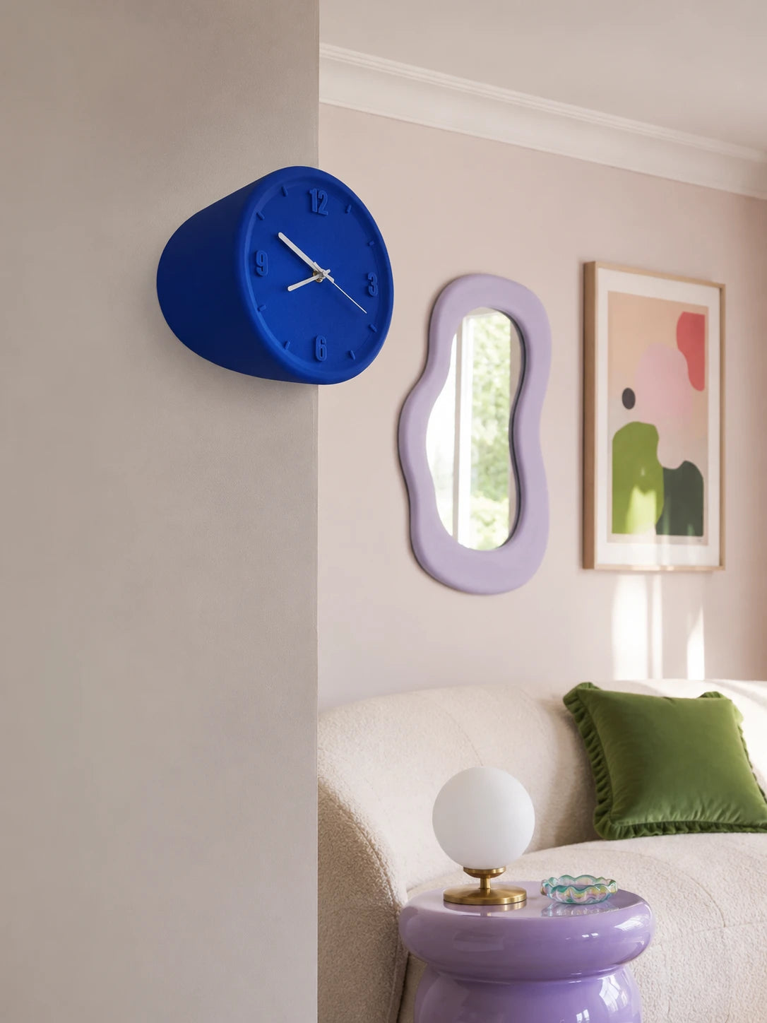 3D Geometric Corner Wall Clock