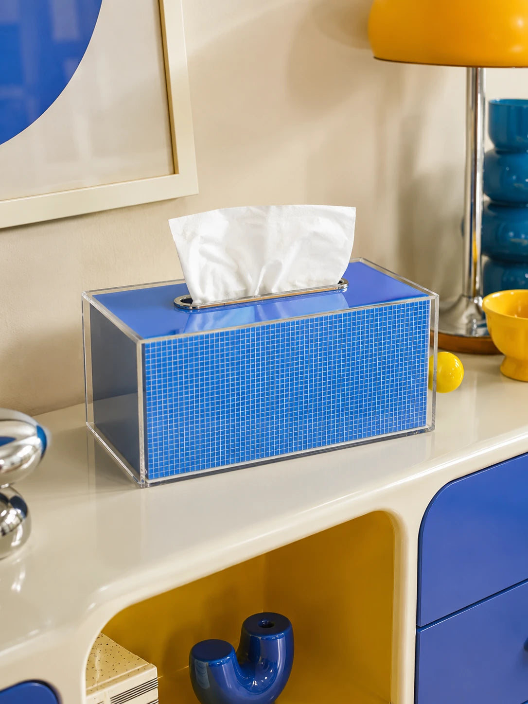 Candy-Colored Memphis Acrylic Tissue Box
