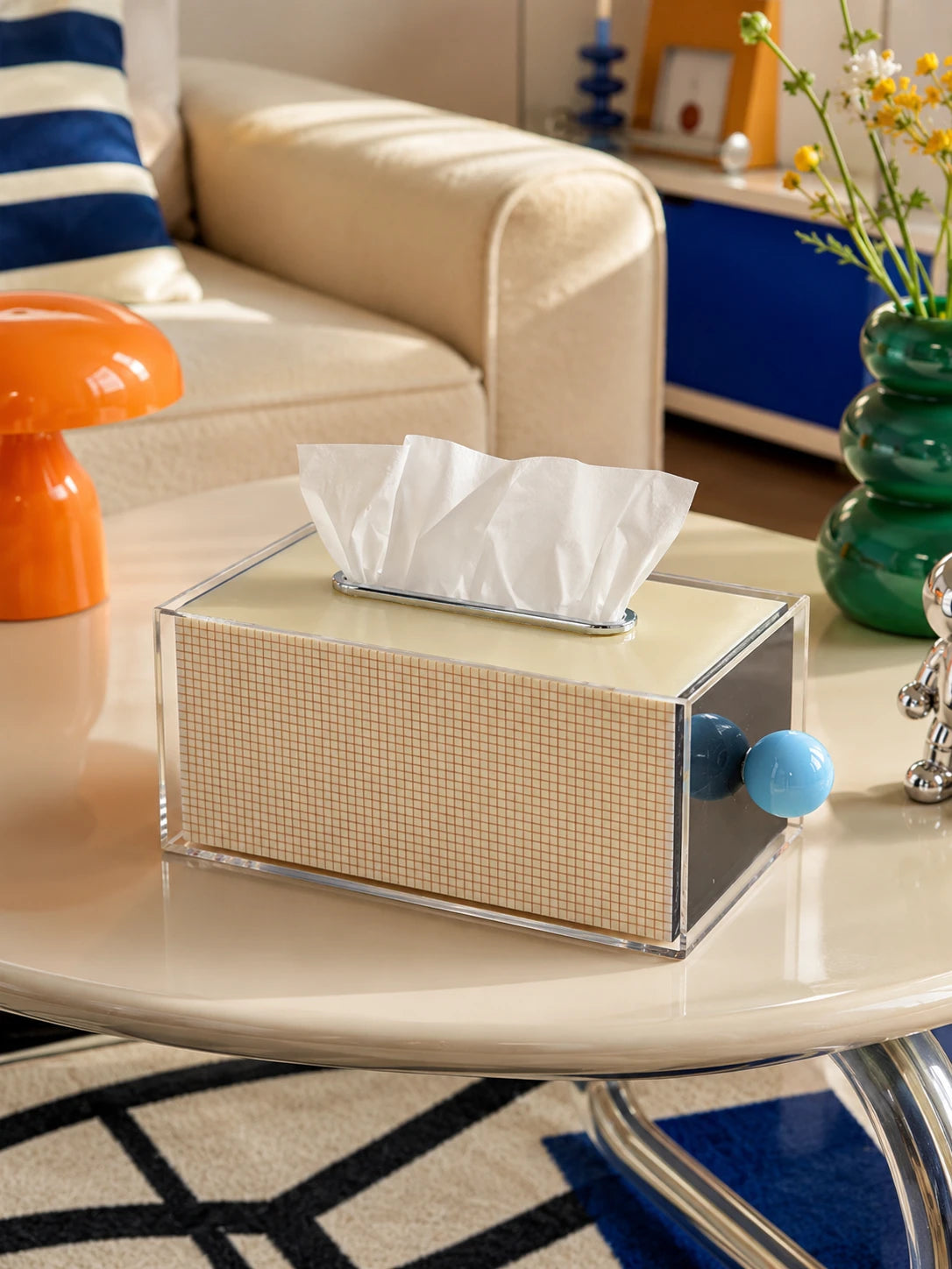Candy-Colored Memphis Acrylic Tissue Box