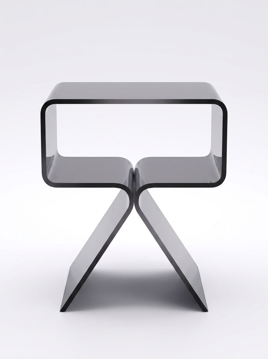 Acrylic Bedside Table – Seamless Translucent Storage Cubby