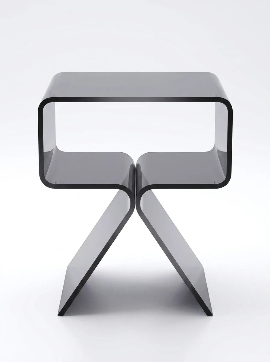 Translucent Acrylic Bedside Table: Floating Minimalist Nightstand