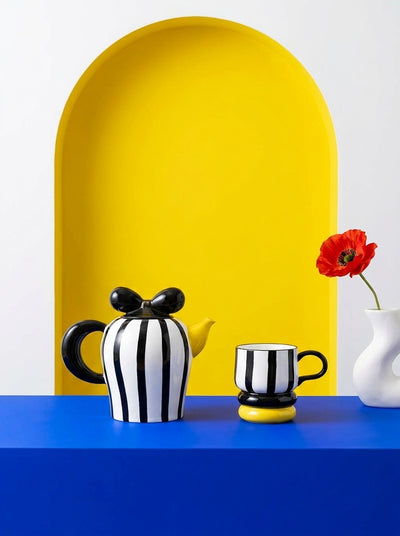 Handcrafted Ceramic Teapot and Coffee Pot Set