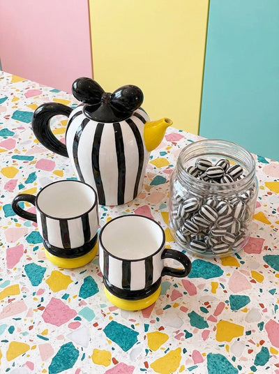 Handcrafted Ceramic Teapot and Coffee Pot Set