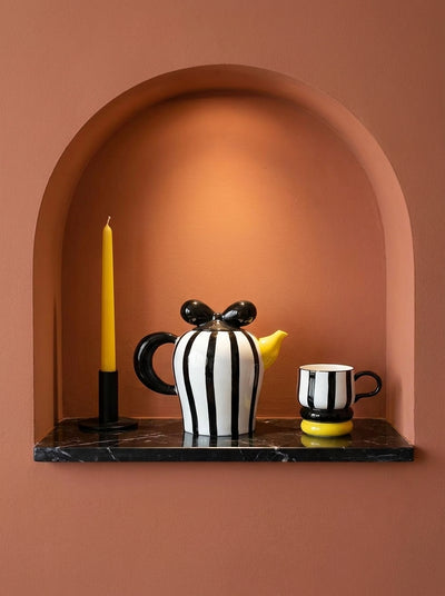 Handcrafted Ceramic Teapot and Coffee Pot Set
