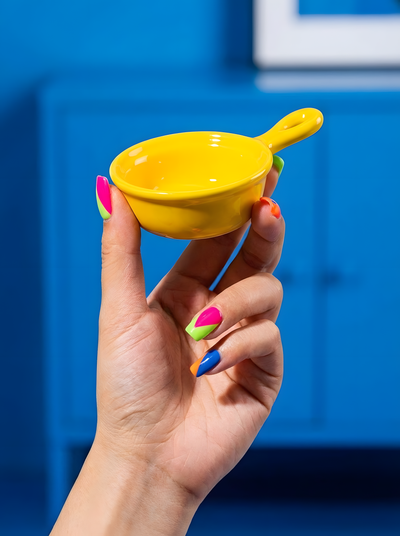Ceramic Mini Dipping Saucer – Japanese Style Sauce Dish with Handle