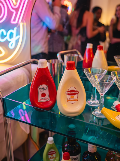 Bottle-Shaped Ceramic Dipping Bowls – Fun Condiment Serveware