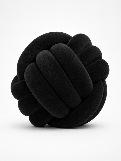 Knotted Ball Throw Pillow: Soft Sculptural Decor