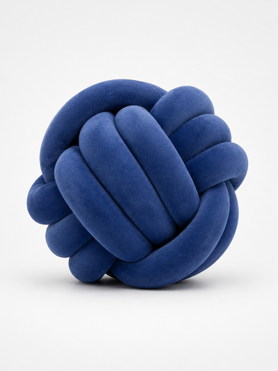 Knotted Ball Throw Pillow: Soft Sculptural Decor