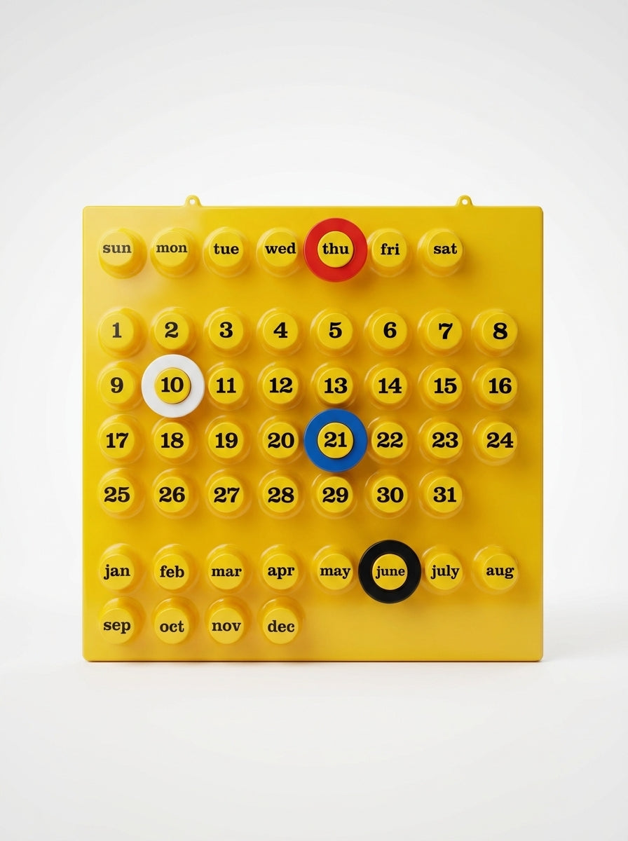 Retro Perpetual Calendar – Interactive Dopamine Decor