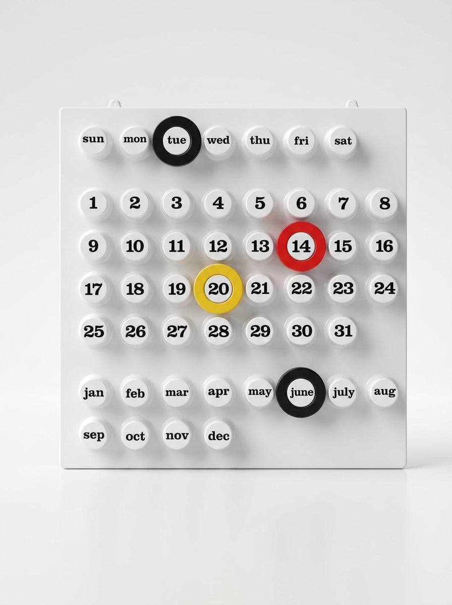 Retro Perpetual Calendar – Interactive Dopamine Decor