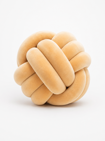 Knotted Ball Throw Pillow: Soft Sculptural Decor