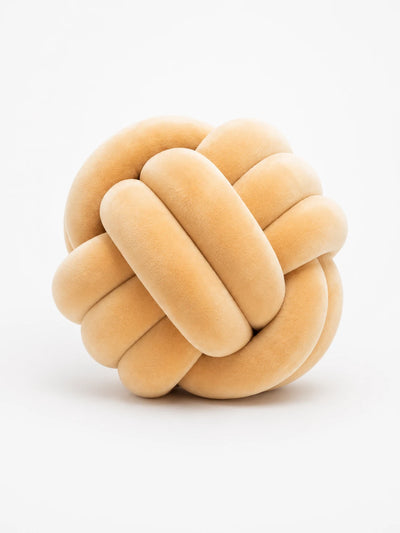 Knotted Ball Throw Pillow: Soft Sculptural Decor