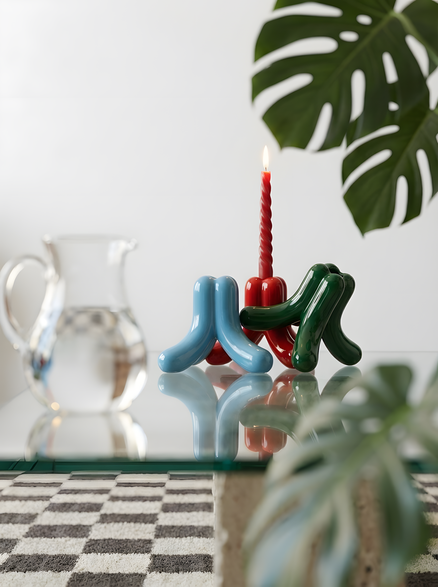 Sculptural Ceramic Candle Holder – Playful Modern Decor