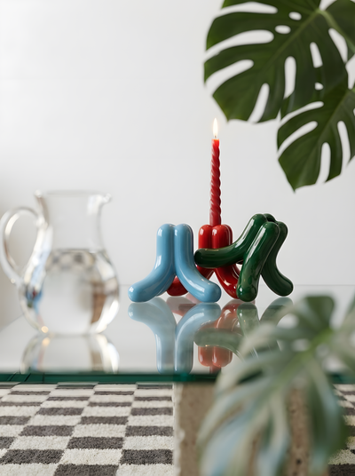 Sculptural Ceramic Candle Holder – Playful Modern Decor