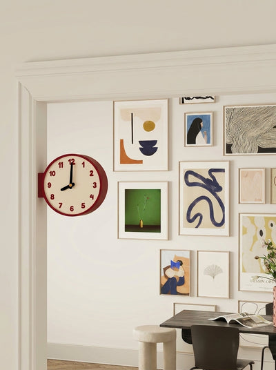 Creative Double-Sided Wall Clock – Corner-Mounted Acrylic Timepiece