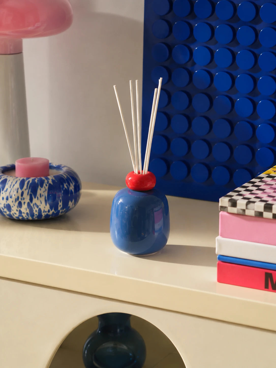 Color-Block Ceramic Reed Diffuser Bottle