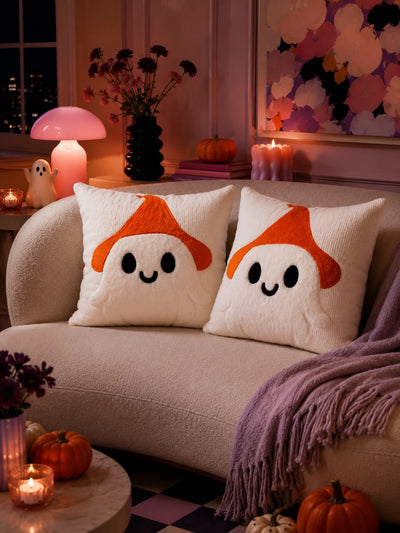 Halloween Velvet Pumpkin & Ghost Pillow Cover