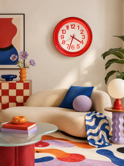 Grid Paper Silent Wall Clock