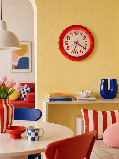 Grid Paper Silent Wall Clock