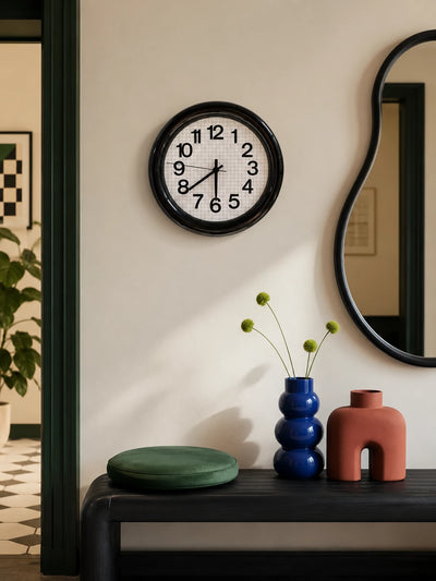 Grid Paper Silent Wall Clock