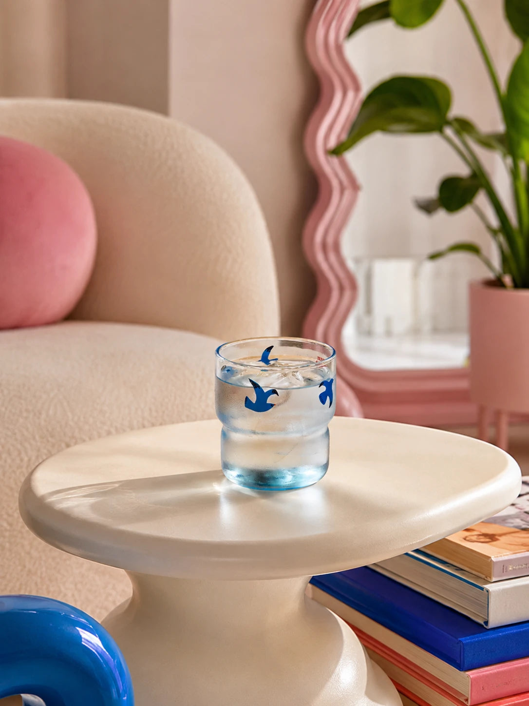 Blue Bird Glass Tumbler