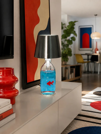 Goldfish Glass Bottle Table Lamp