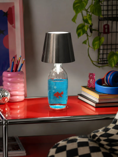 Goldfish Glass Bottle Table Lamp