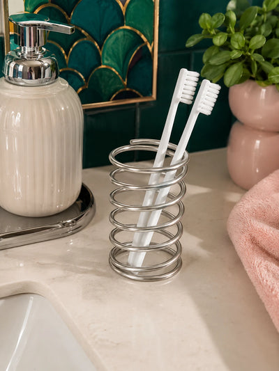 Spiral Stainless Steel Toothbrush Holder