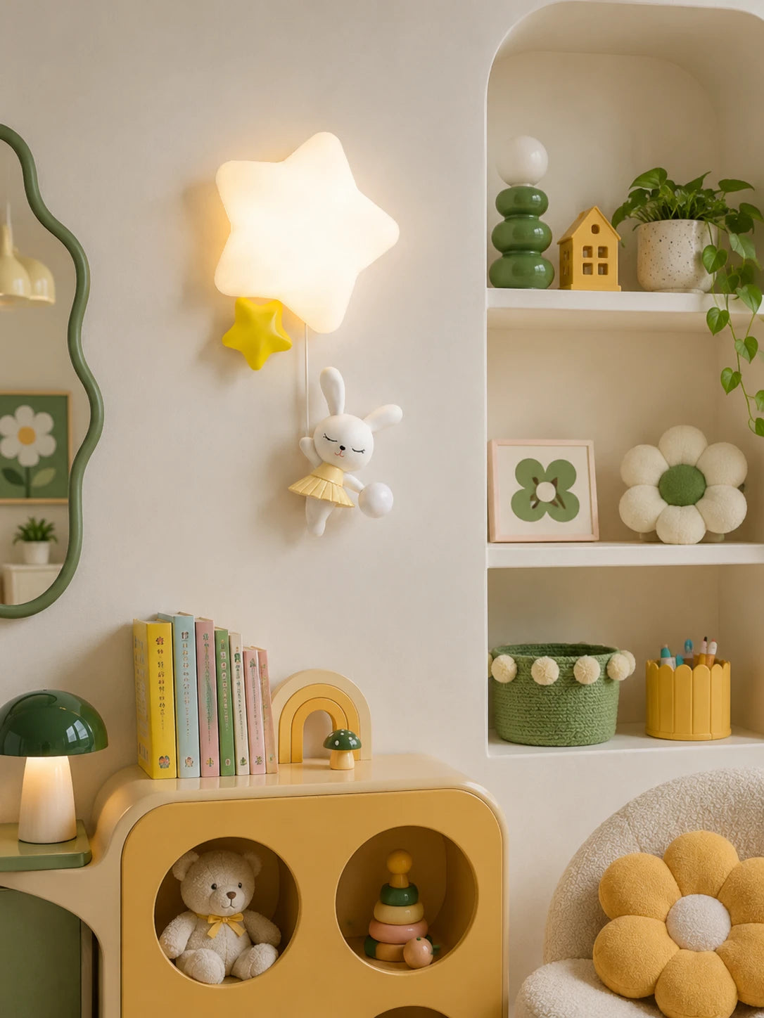 Starry Ballet Bunny Wall Light