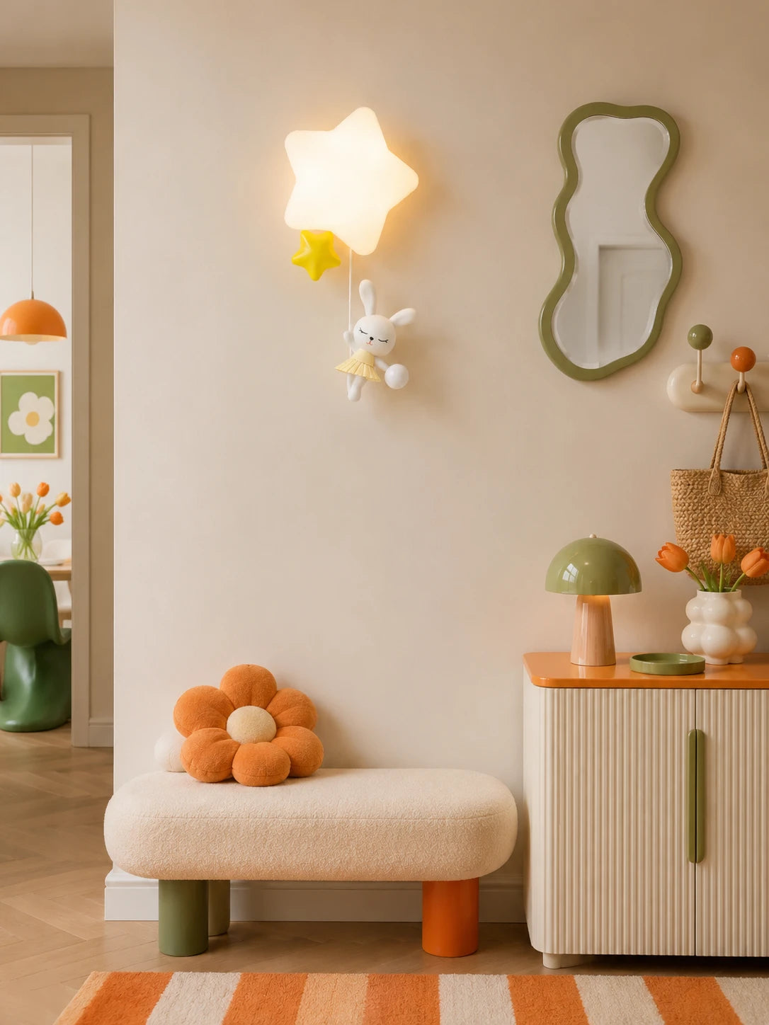 Starry Ballet Bunny Wall Light