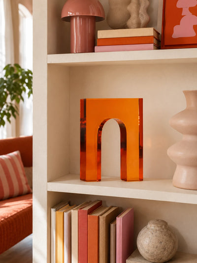 Colorful Geometric Crystal Arch Ornament — Dopamine Decor Sculptural Accent