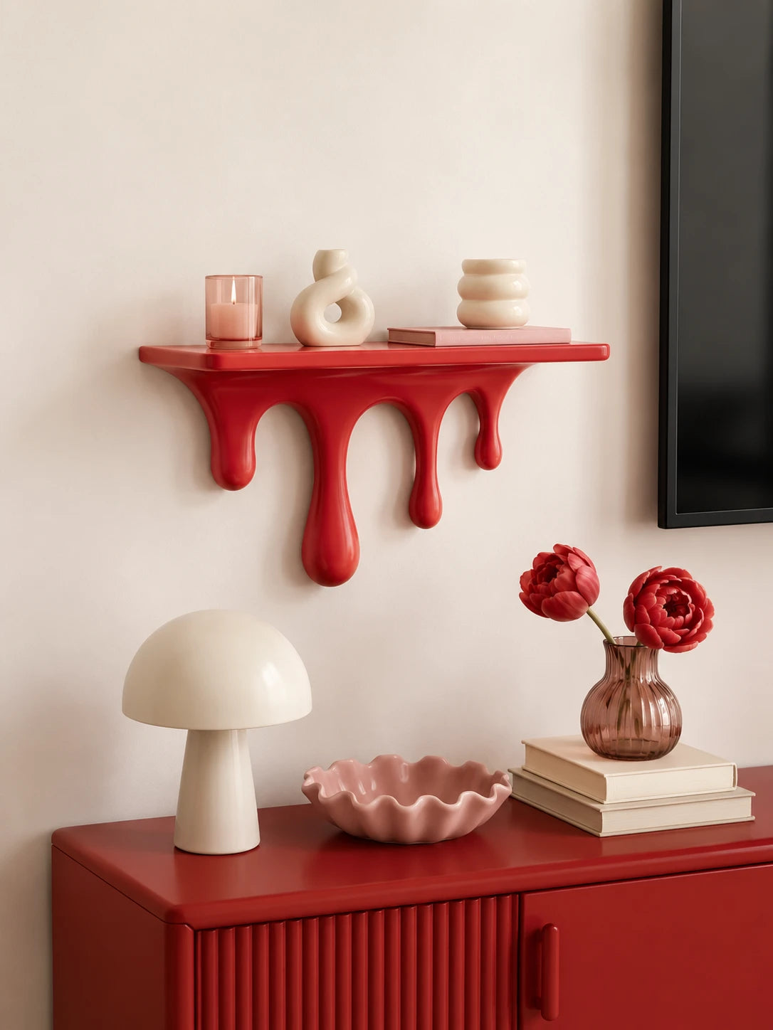 Drip Floating Shelf: Sculptural Wall-Mounted Decor