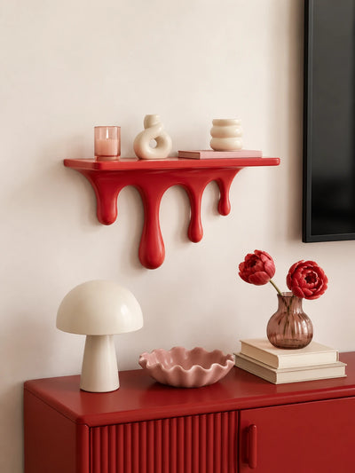 Drip Floating Shelf: Sculptural Wall-Mounted Decor