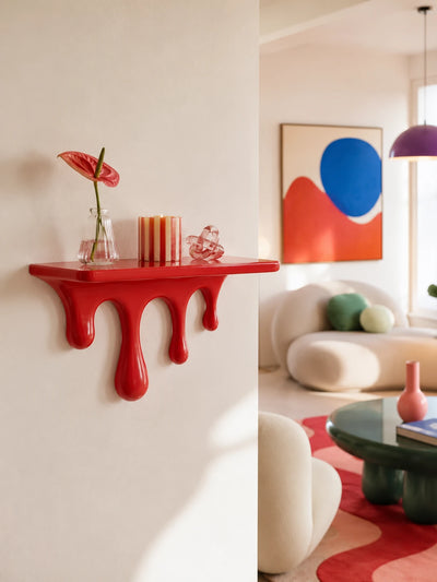 Drip Floating Shelf: Sculptural Wall-Mounted Decor