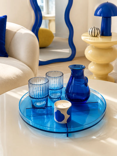 Nordic Acrylic Round Tray: Minimalist Acrylic Storage Tray