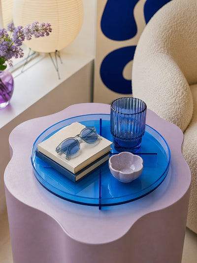 Nordic Acrylic Round Tray: Minimalist Acrylic Storage Tray