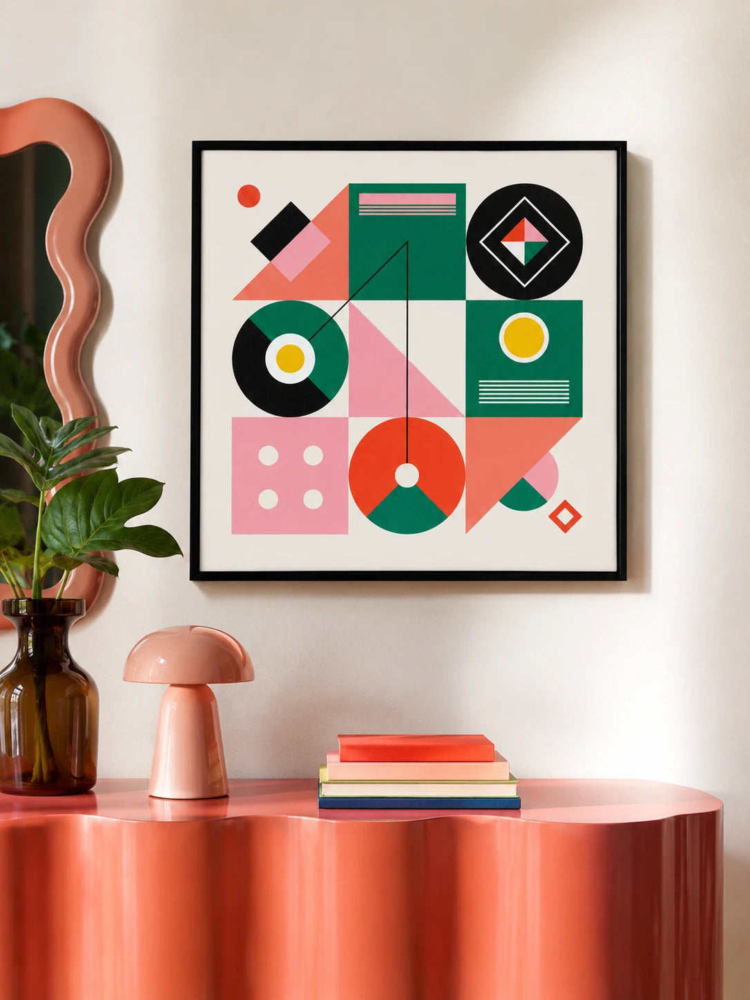 Geometric Abstract Canvas Print — Dopamine Decor Wall Art