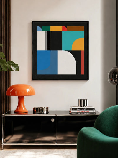 Geometric Abstract Canvas Print — Dopamine Decor Wall Art