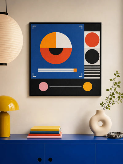 Geometric Abstract Canvas Print — Dopamine Decor Wall Art
